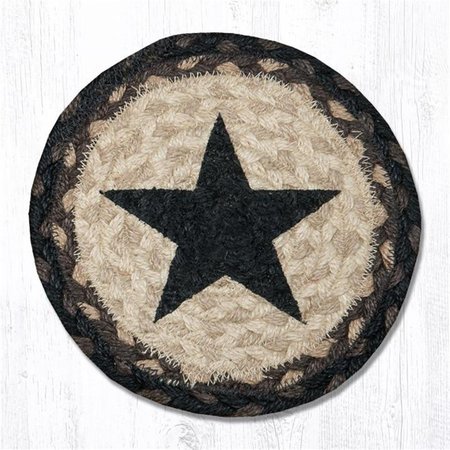 CAPITOL IMPORTING CO 7 x 7 in Black Star Printed Round Swatch 79313BS